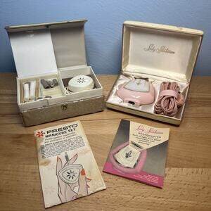 Vtg 1960s Lot of 2 Presto Manicure Appliance & Lady Sunbeam Razor Movie TV Props